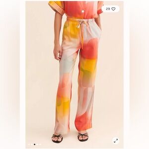 Colorful Abstract Untitled in Motion Intuition Abstract Pants-Sleepwear Pajama